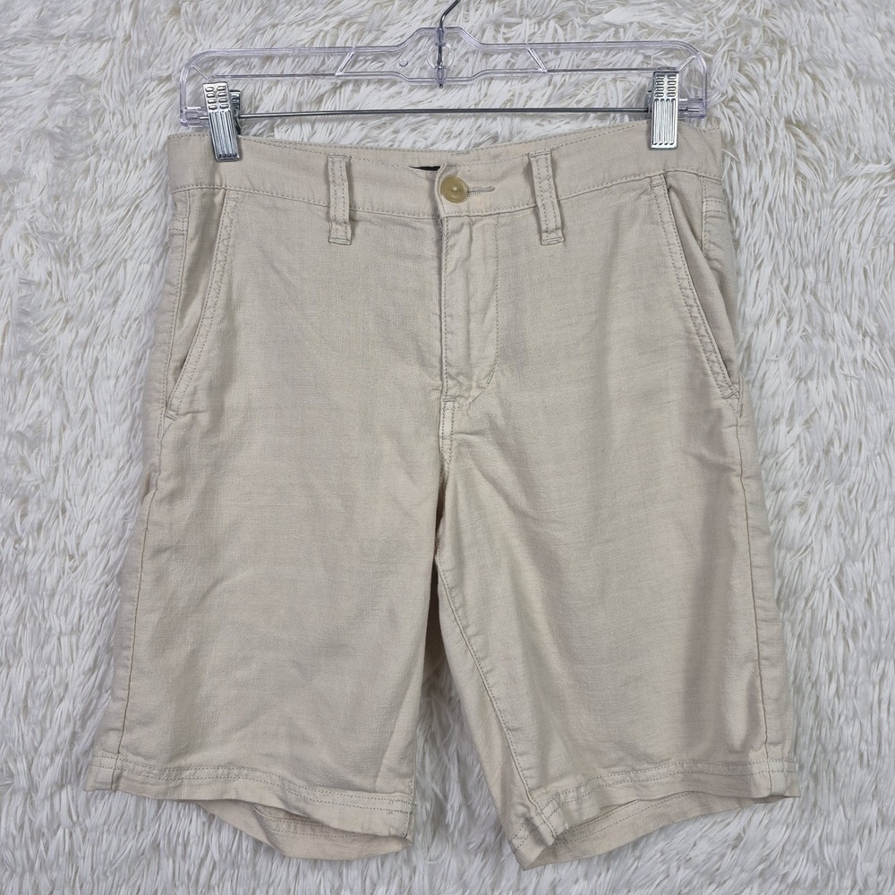 John Varvatos Shorts Mens‎ 28 Gray Linen Blend Casual Preppy Resort 9" Inseam
